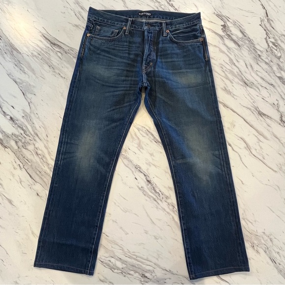Tom Ford Indigo Straight Leg Jeans - Picture 3 of 13